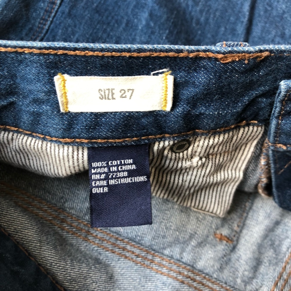 Madewell Women's Jean Shorts 27 Raw Hem Cut Off Low Rise Blue - Picture 3 of 4